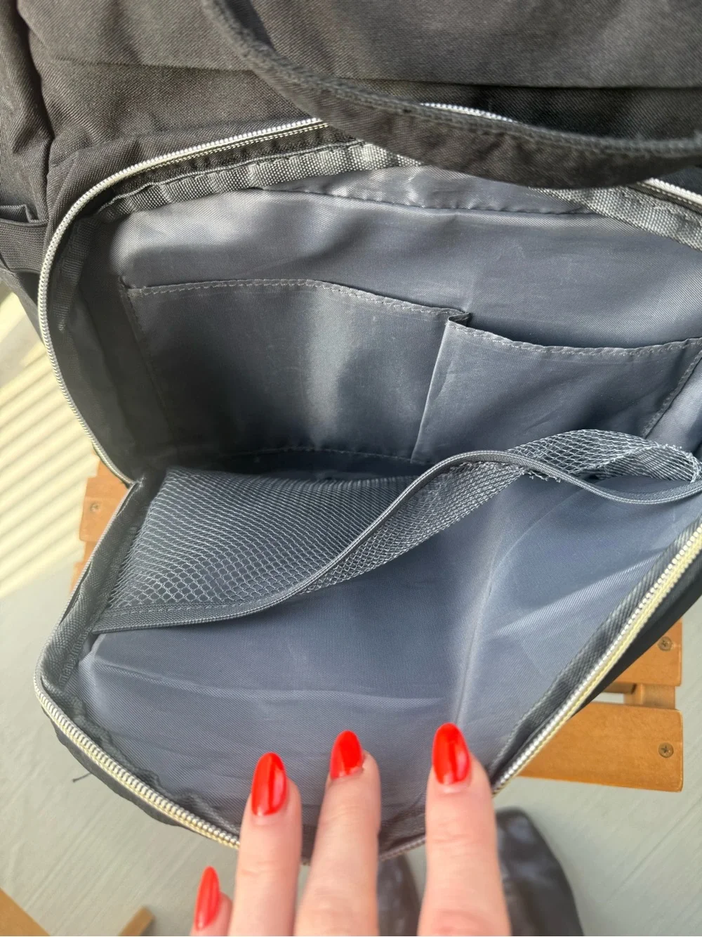 Black Backpack with handles and charger port